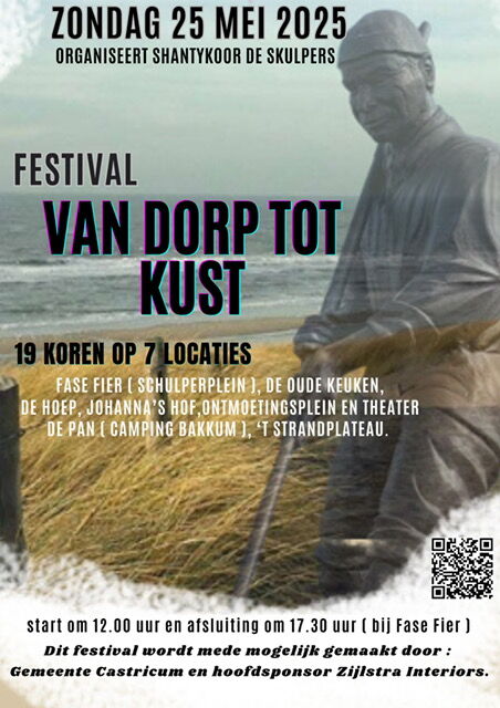 Poster van het festival Van Dorp tot Kust 2025